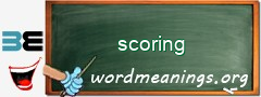 WordMeaning blackboard for scoring